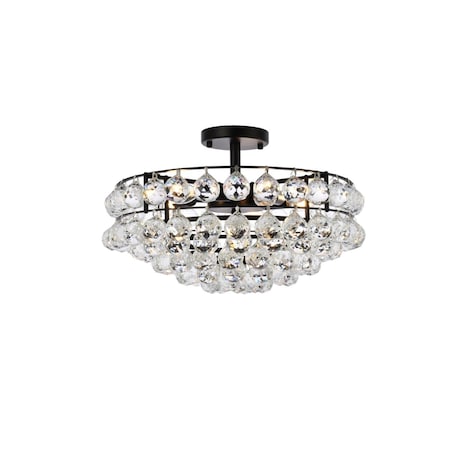 Lighting Business 18 in. Savannah Flush Mount in Black LI2960264